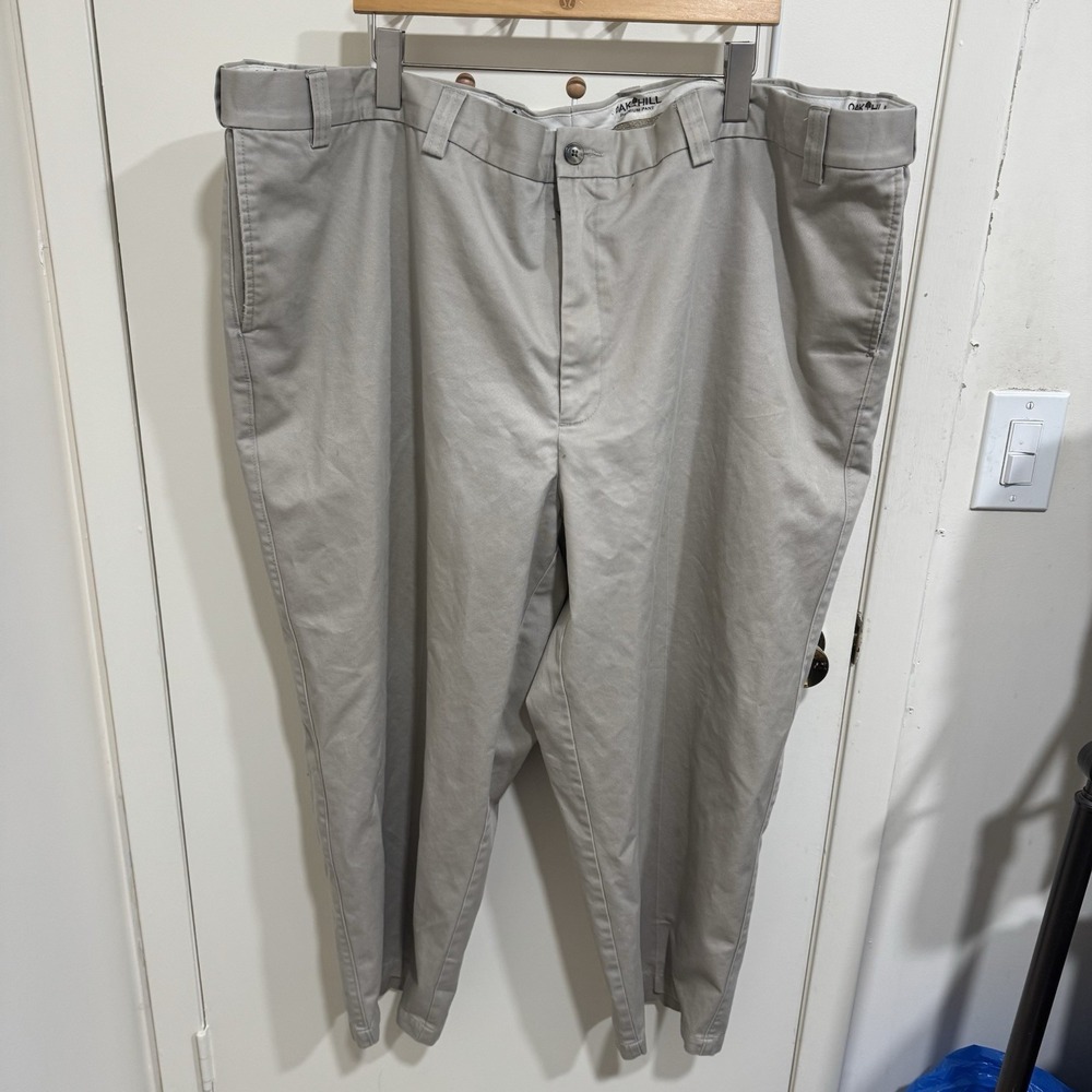 Oak Hill Premium Pants Mens 54x28 Beige Khaki Chino Straight Leg Trouser